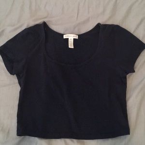 Navy Blue ambiance apparel Crop top